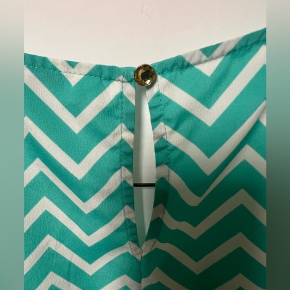 CANDIES TURQUOISE AND WHITE TOP SIZE L - Picture 7 of 7